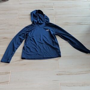 REI Navy Hooded Performance Top